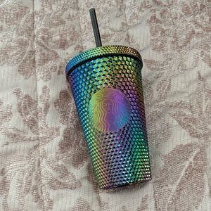 Starbucks Multicolor Diamond Tumbler with Straw Grabde Iridescent